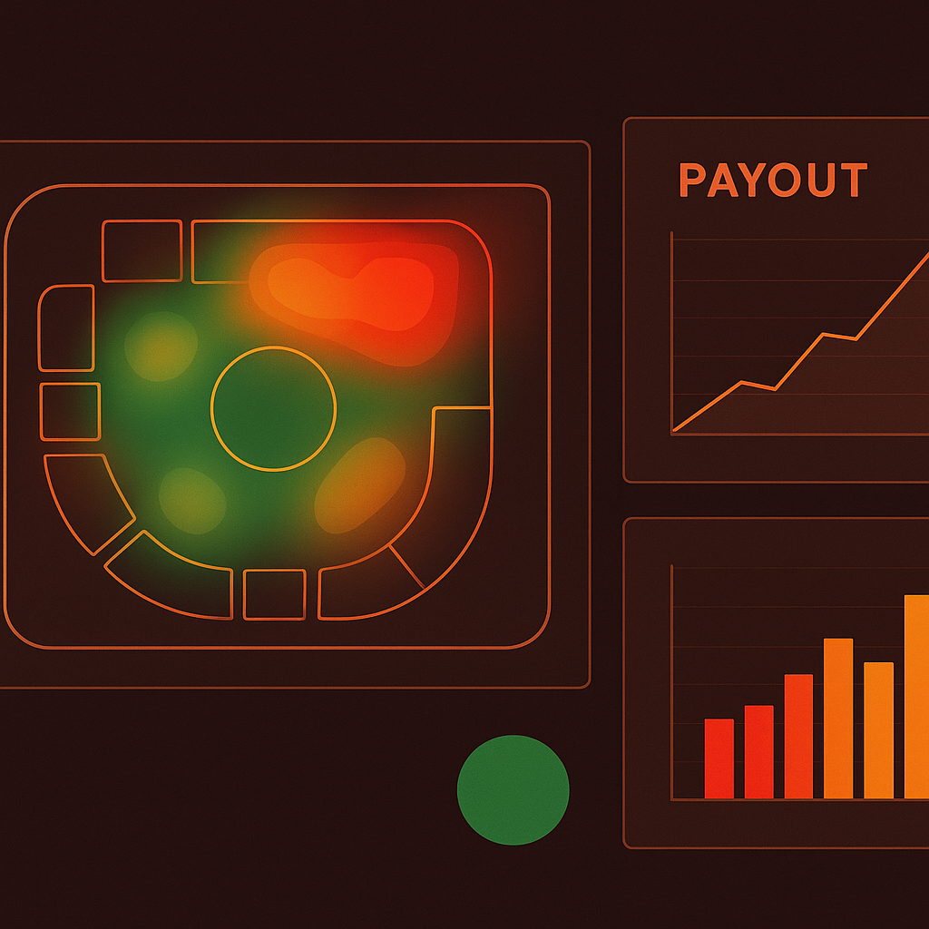 Replay heatmap and payout overlay